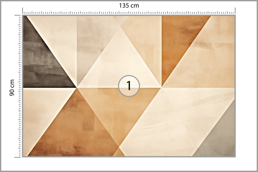 Fototapeta Minimalistyczne Trójkąty Styl Boho 135x90cm