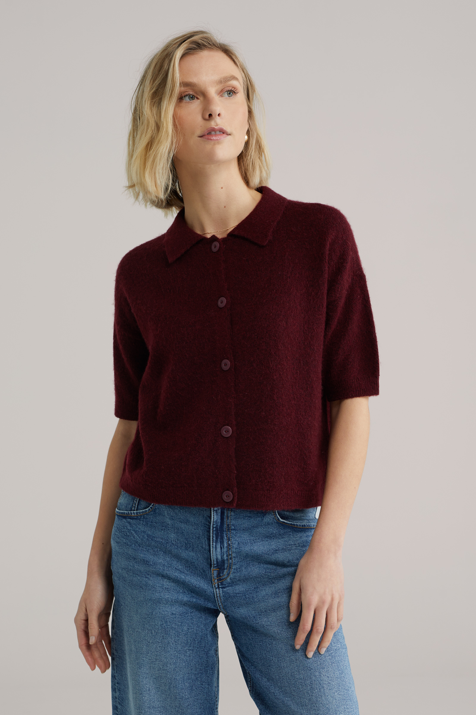 Dames gebreid vest van wolmix