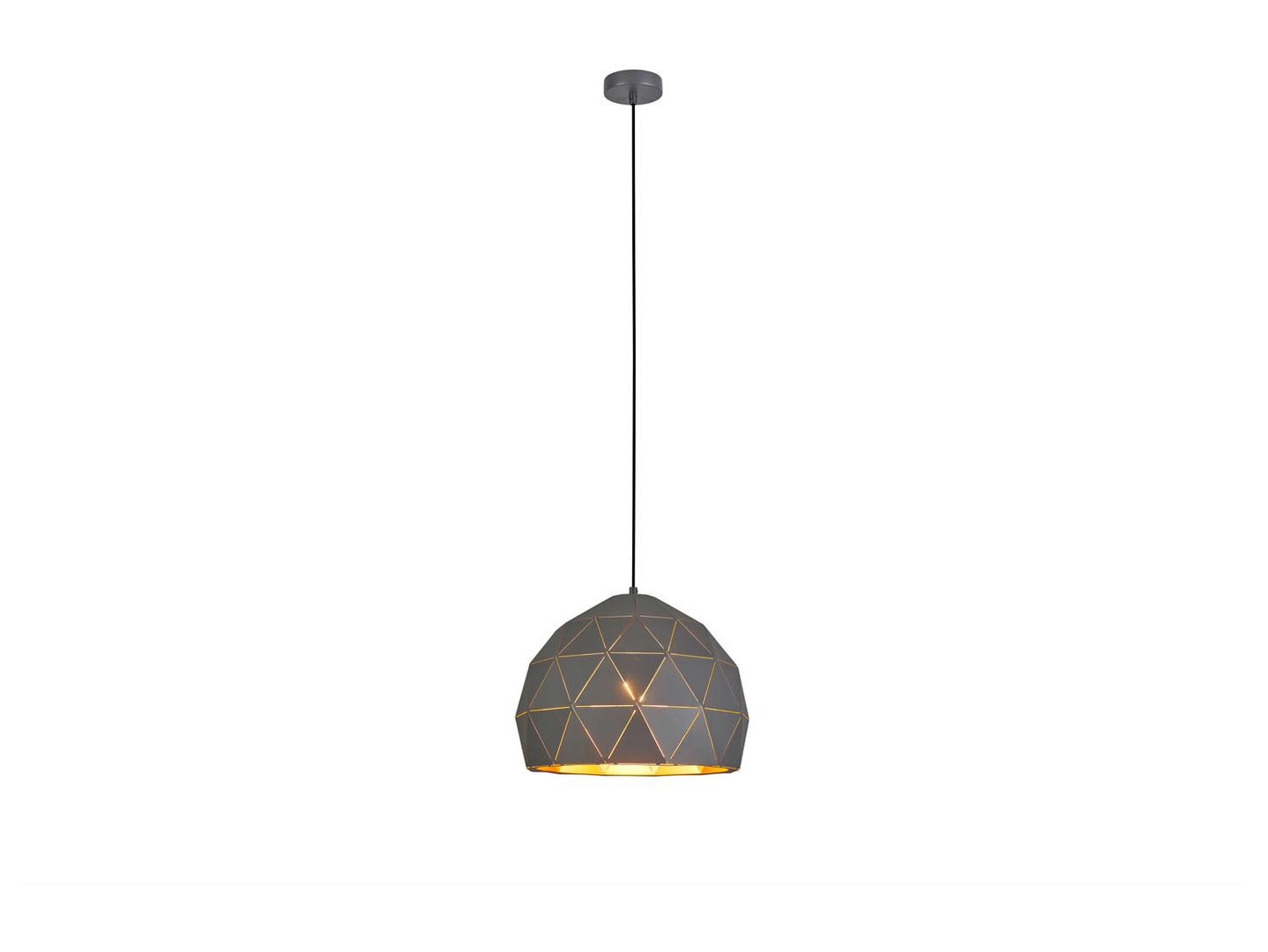 Lampa wisząca Harley stalowa szaro-złota