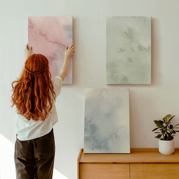 Obraz canvas 3 częściowy Pastelowe struktury | 3x40x60 | Wallfluent