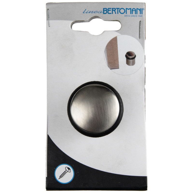 Arrêt de porte en zamac nickel 40 mm LINEA BERTOMANI