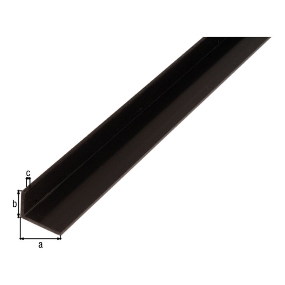 VINKELPROFIL GAH ALBERTS PVC 1000X40X10MM SVART