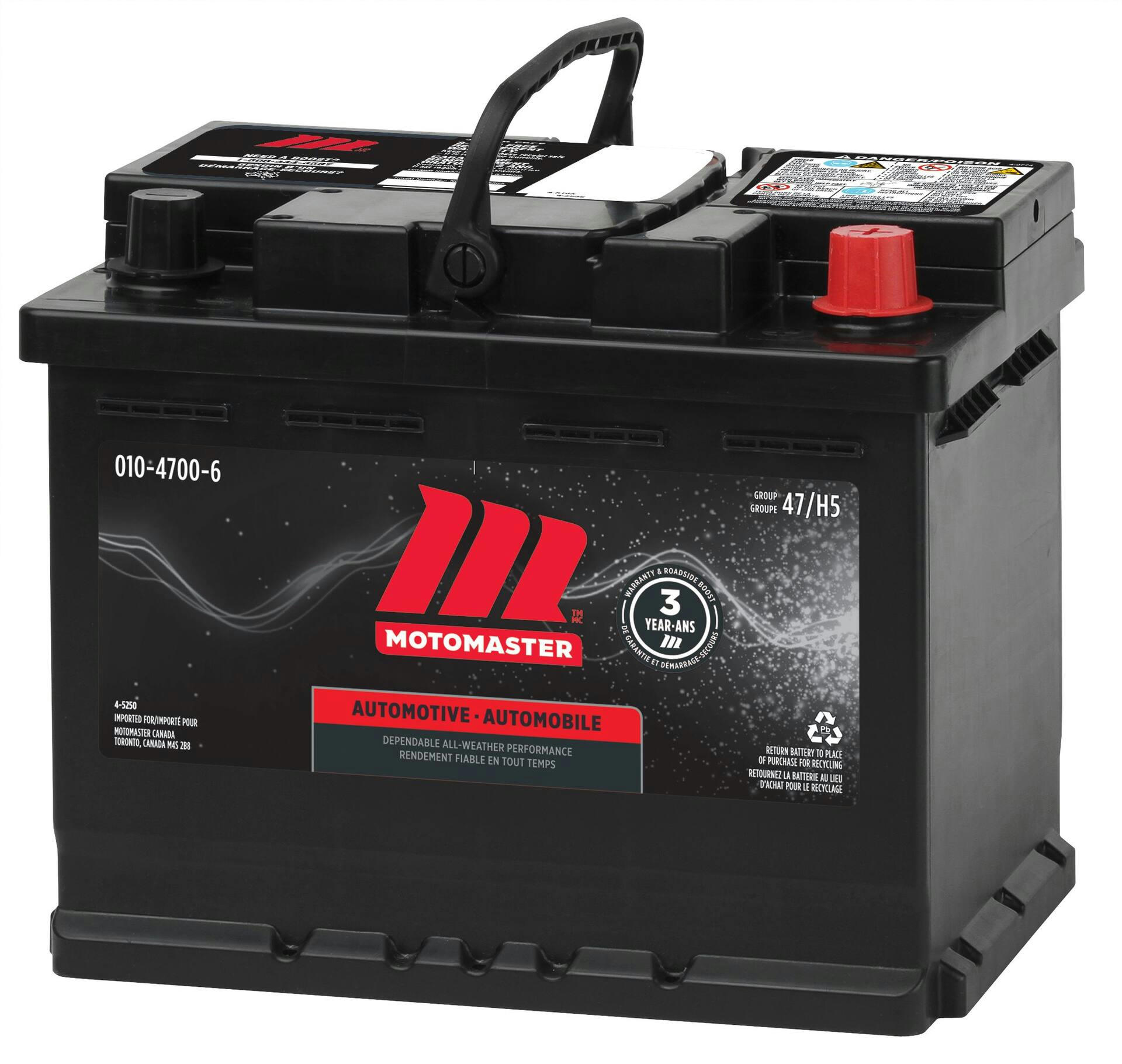 MOTOMASTER Group Size 47 (H5/L2) Battery, 600 CCA