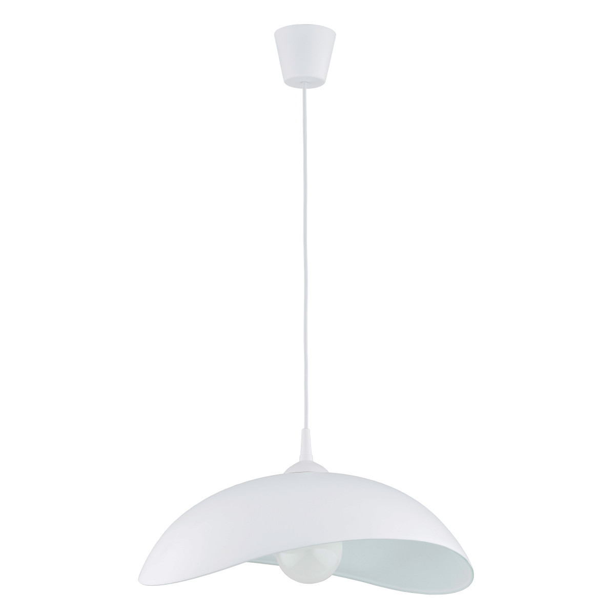 Lampa wisząca JAŚMIN biała 1xE27x15W wym:90x43x48cm IP20 Alfa