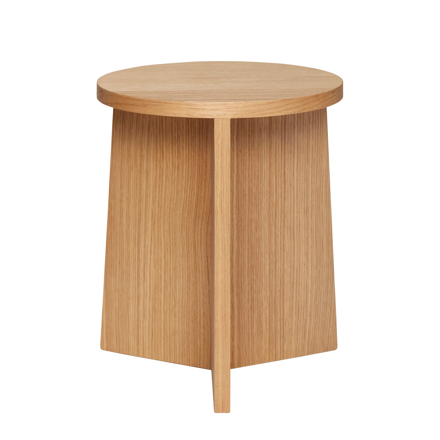 Hübsch kruk Split - mdf/oak veneer - ø35xh42cm