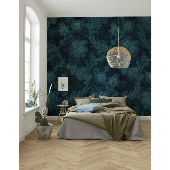Vliestapete »Fleurs de Nuit«, Breite 400 cm, seidenmatt