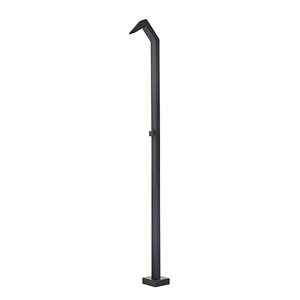 Douche de piscine en inox 316 noir avec diffuseur a cascade et robinet 2 voies