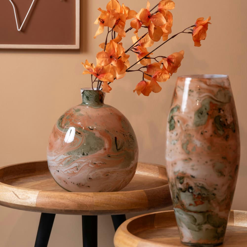 MELANGE CONE - Vase design en verre multicolore H36cm