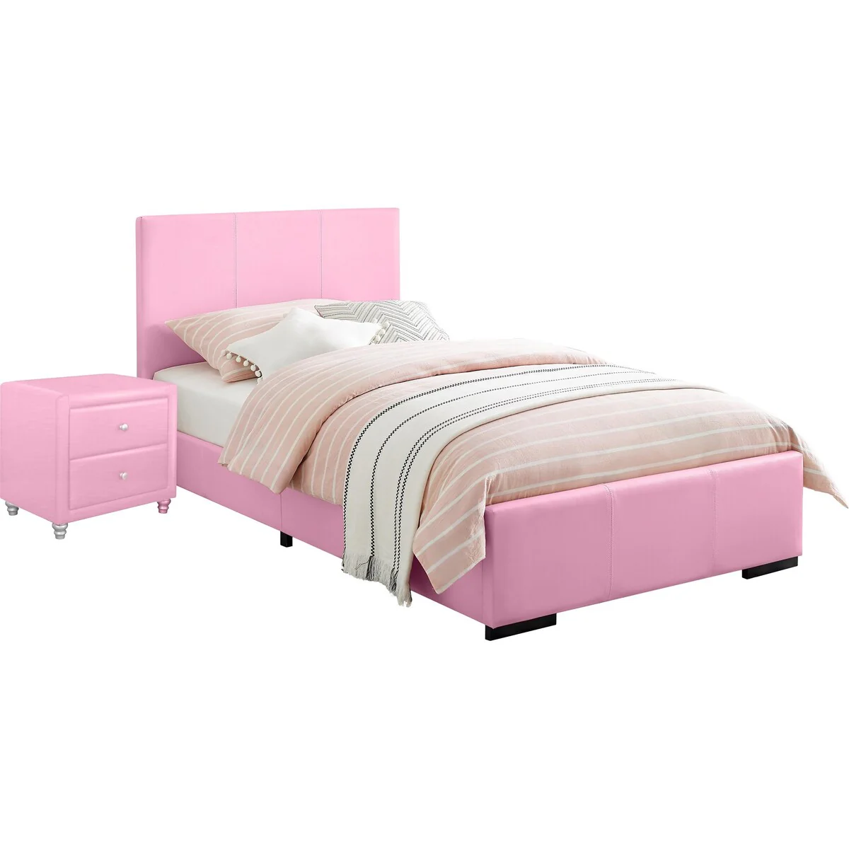 Hindes 2-Piece Pink Bedroom Set