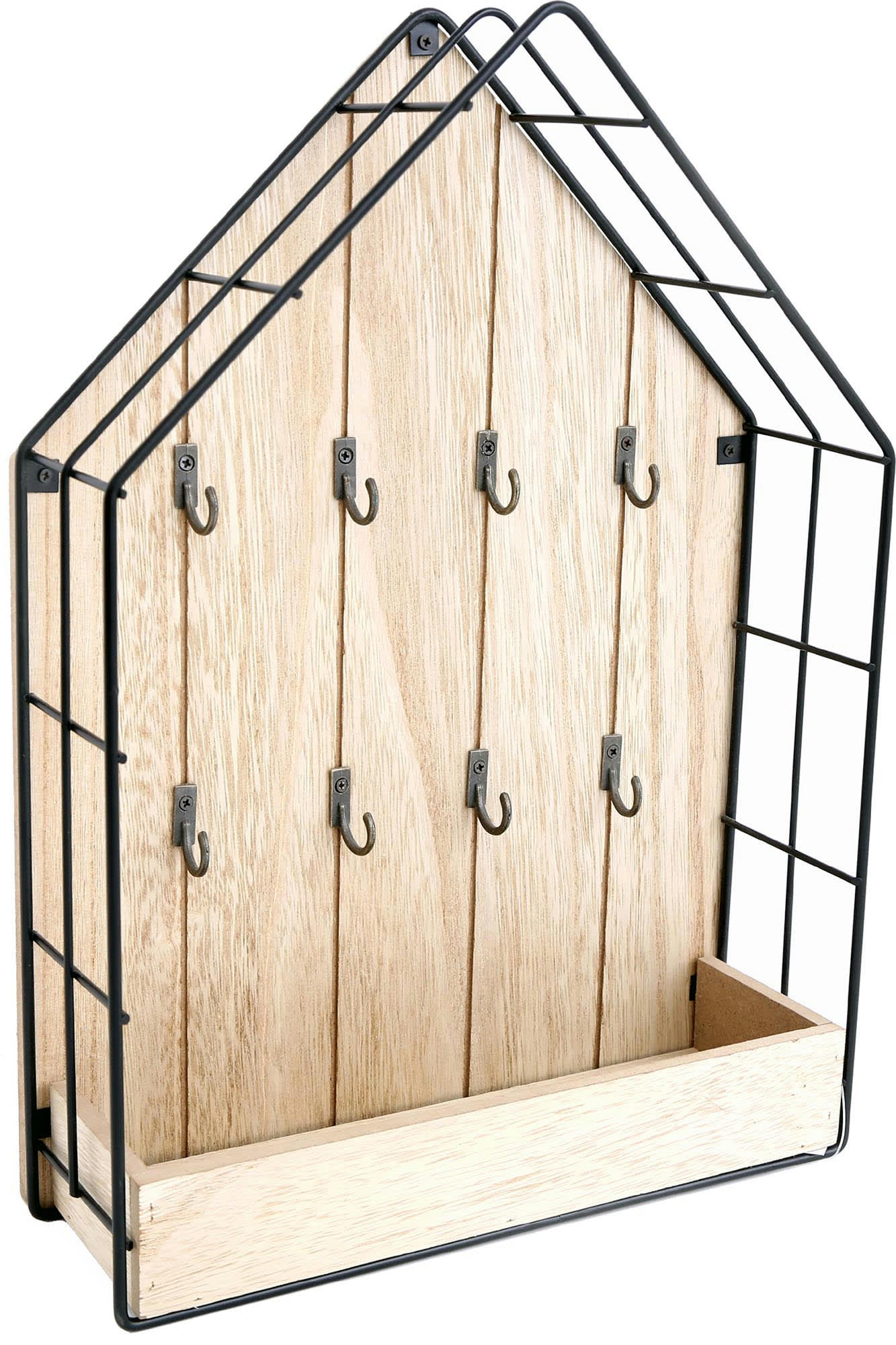 - Boite à clés métal et bois home 35 cm