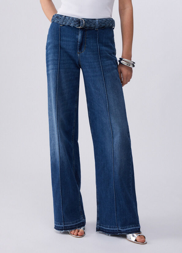 Jeans flare con cintura