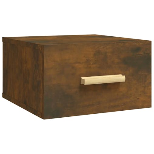 NNEVL Wall-mounted Bedside Cabinets 2 pcs Smoked Oak 35x35x20 cm