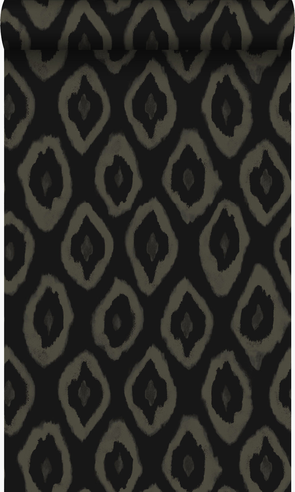 Origin Wallcoverings behang ikat motief zwart - 53 cm x 10.05 m - 346922