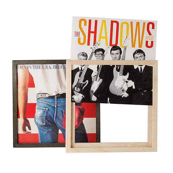 Cadre porte disque vinyle Noyer - accrocher vos pochettes de vinyle au mur