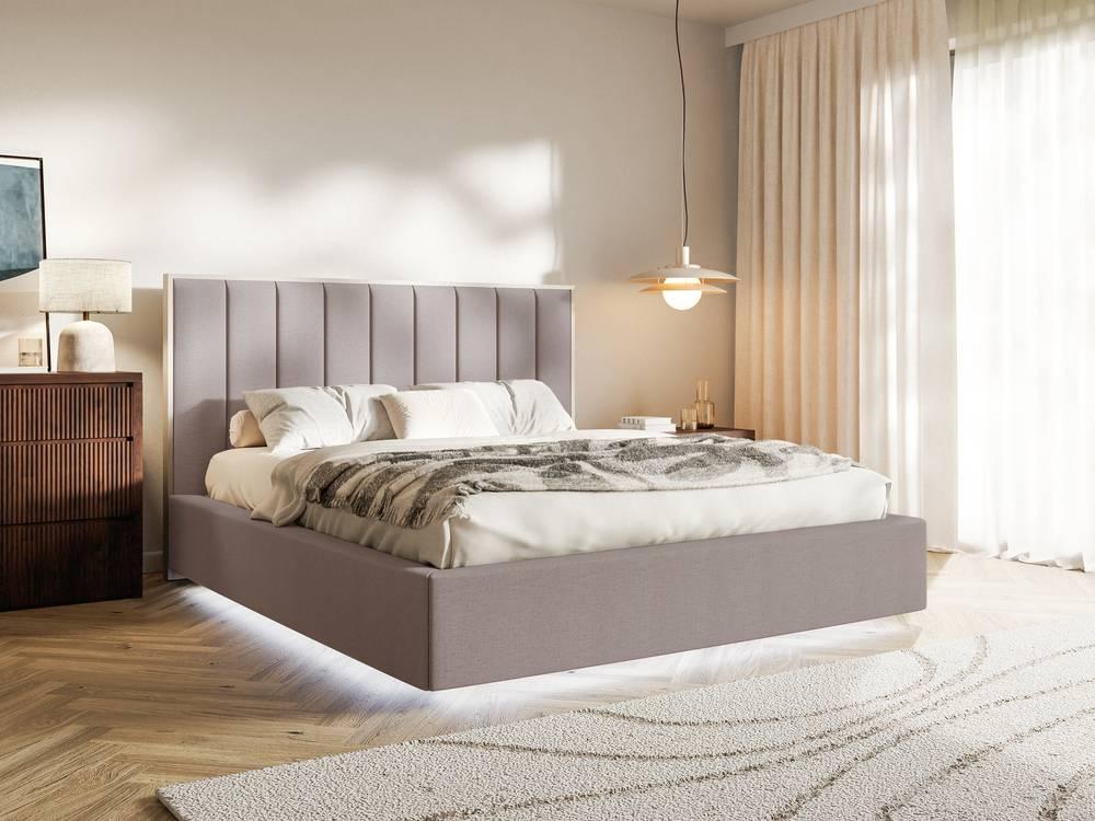 Bedframe Taavi chenille met verlichting 160 x 200 cm