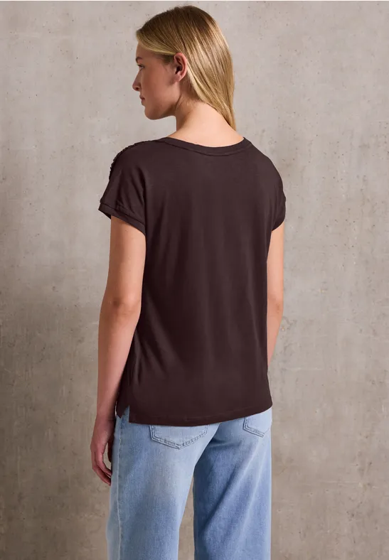 Shirt mit Schulterdetail