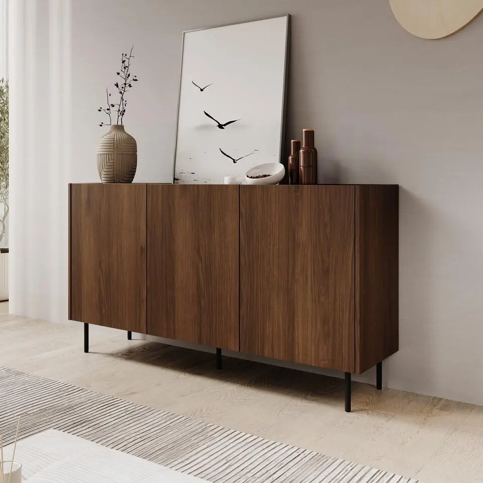 Meubella - Tahiti - Dressoir - Donker eiken - 144 cm