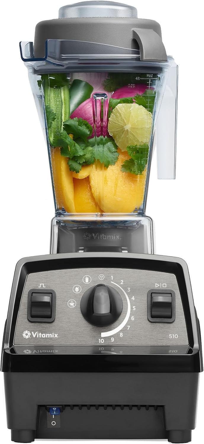 Vitamix Propel Series 510 Blender with Three Blending Programs, Professional-Grade Blender for Smoothies and More, Stainless-Steel Blades, Self-Cleaning Kitchen Appliance, 48 Oz Container, Black