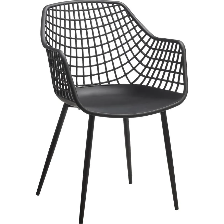 Kwantum Tuinstoelen | Eetkamerstoelen | Kuipstoel Webbing  Zwart