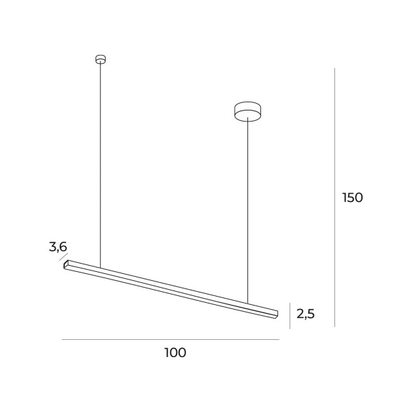 Lampa wisząca TRIO złoty szczotkowany LED 1x12W Ciepła biel 733lm Maxlight