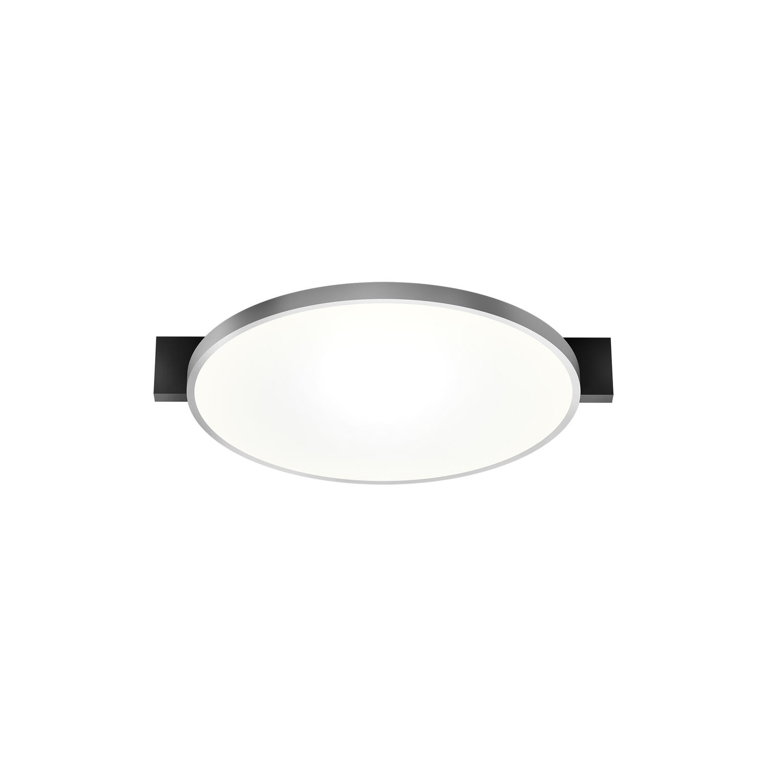 INLAY ROUND C2 loft-/v&aelig;glampe, matt black/satin silver