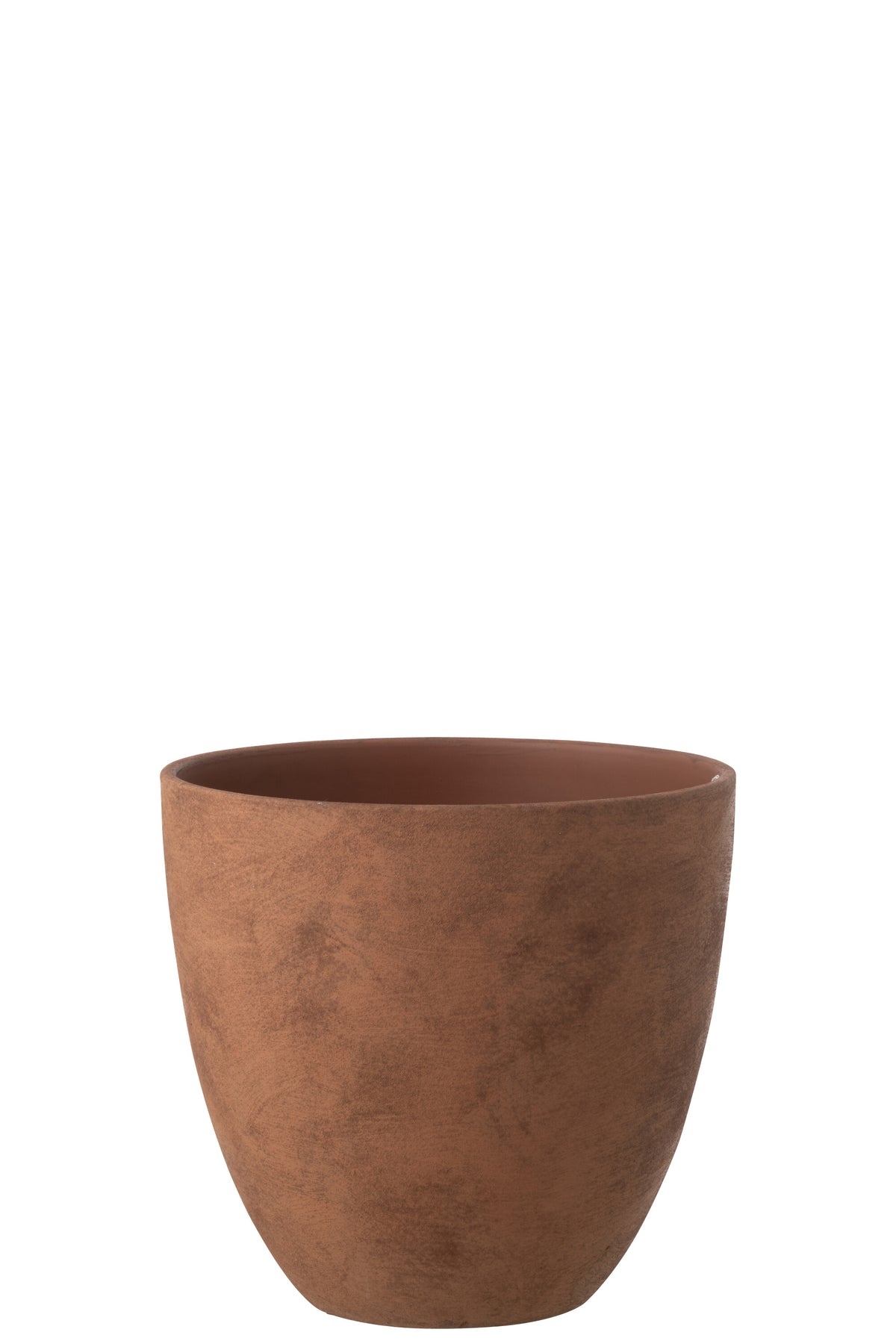 J-Line bloempot Rond - keramiek - bruin - large