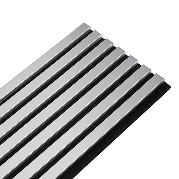 Lot de 2 Panneaux tasseaux bois 250 x 30 x 1,9 cm - alu/feutrine noir - 1,5m²
