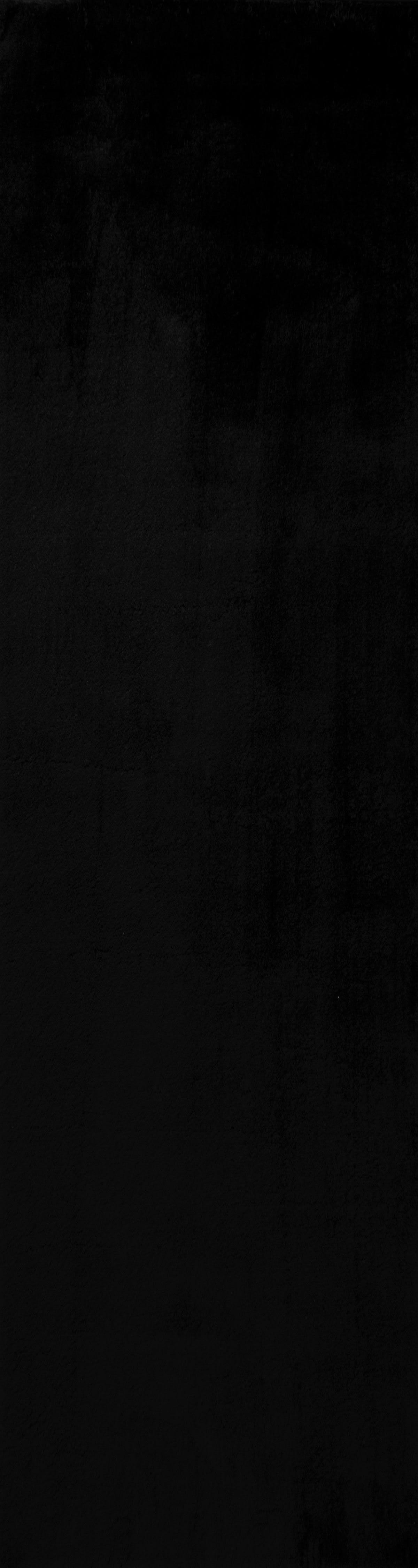 COSY - Tapis en polyester brillant motif uni noir 80x300