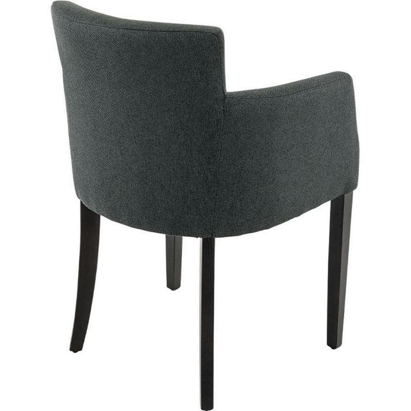 MADISON - Fauteuil moderne structure en hêtre et revêtement tissu anthracite