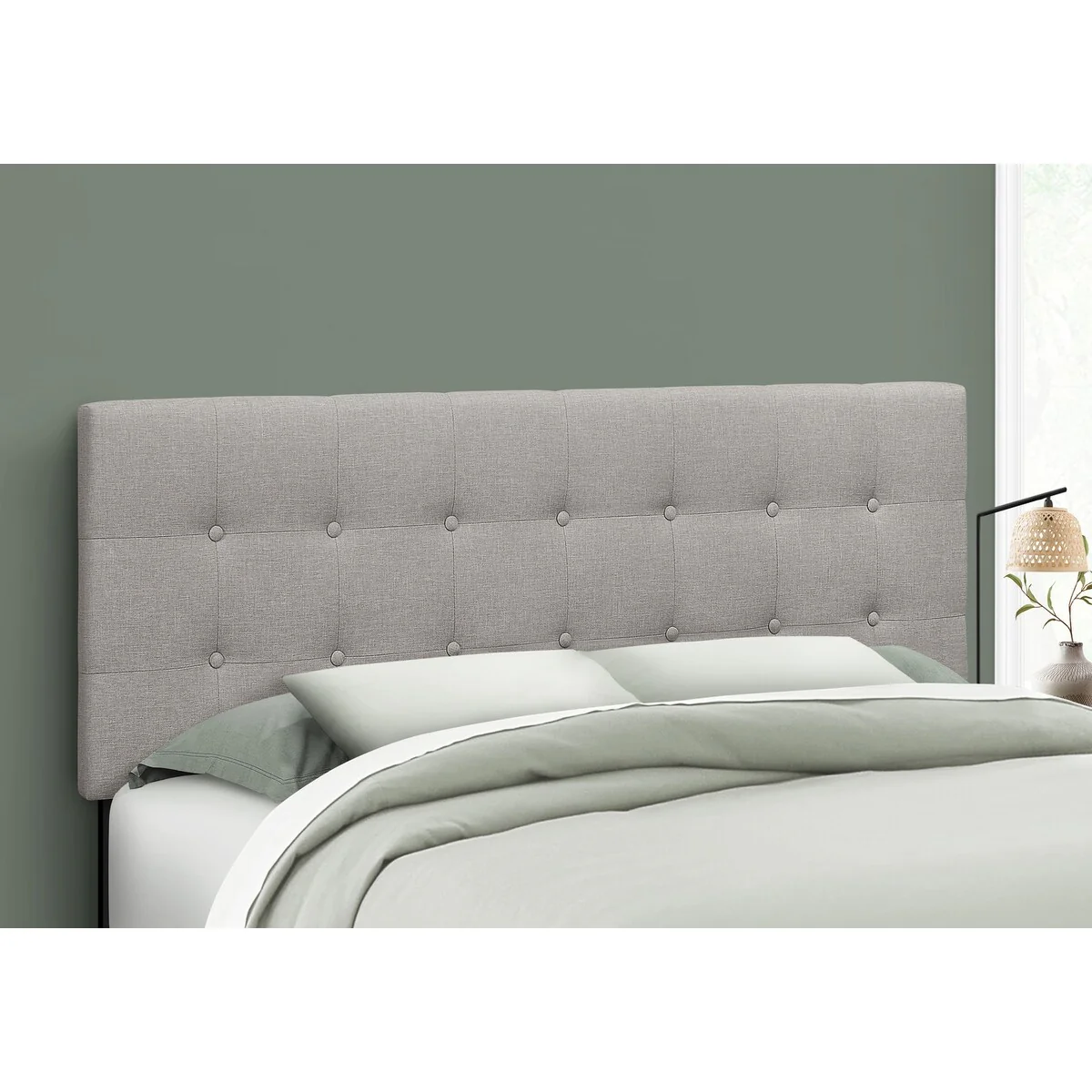 Bed, Headboard Only, Queen Size, Bedroom, Upholstered Linen Look, Transitional