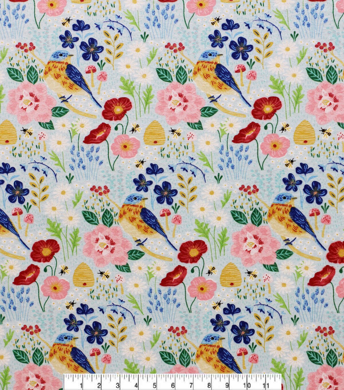 Packed Spring Floral Super Snuggle Flannel Fabric