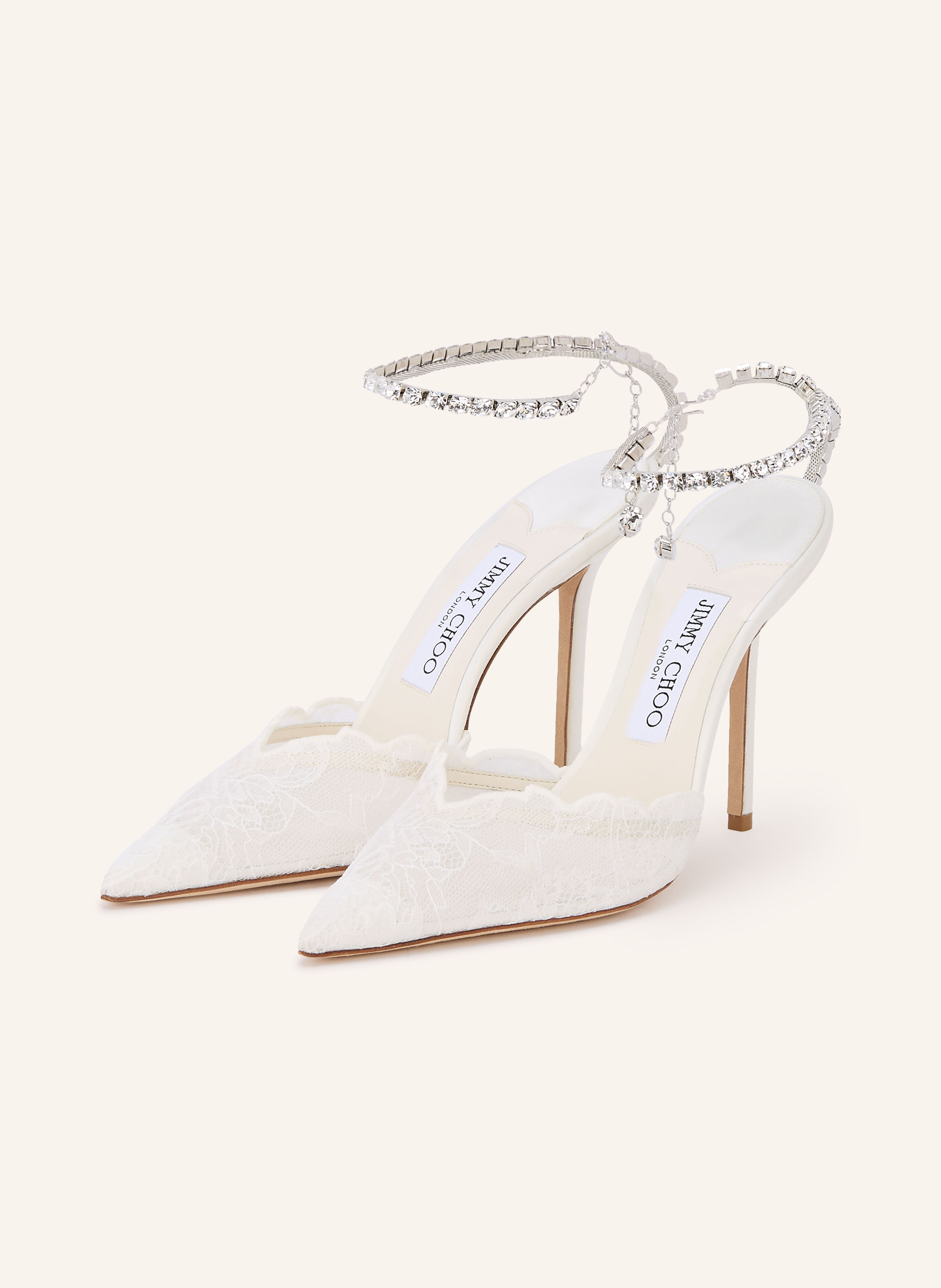 JIMMY CHOO Slingpumps SAEDA 100 mit Schmucksteinen
