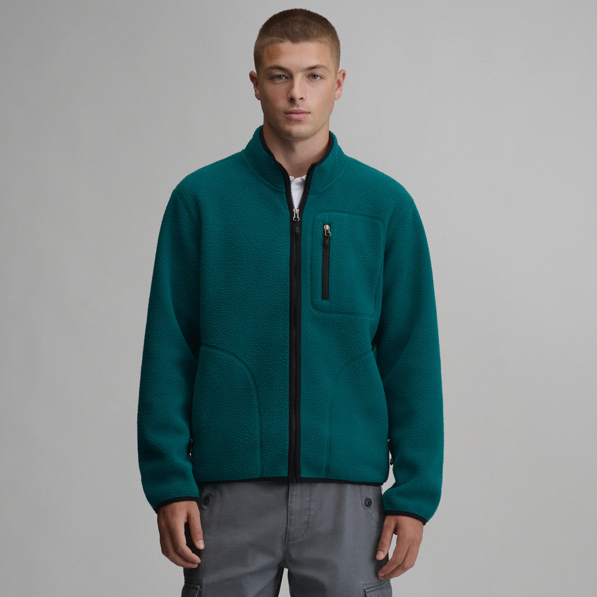 Men's Journey Full-Zip Solid Fleece Pullover