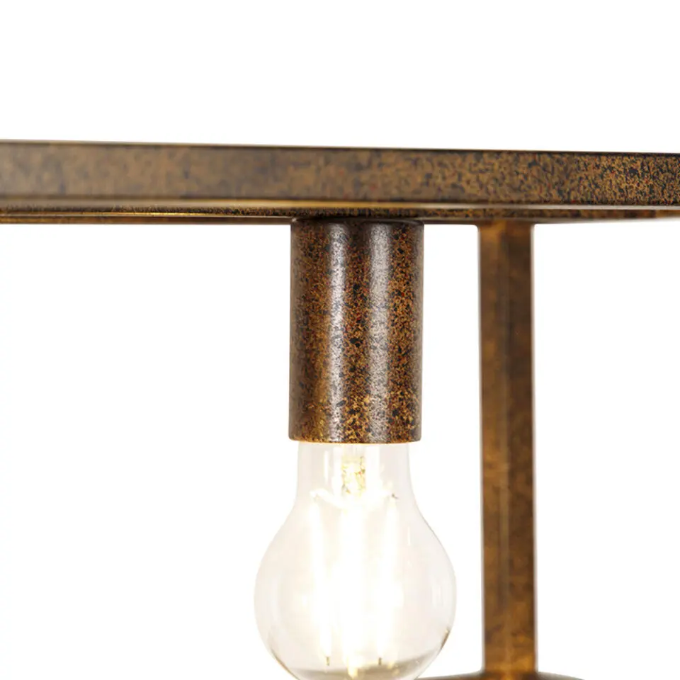 Qazqa hanglamp cage bruin e27