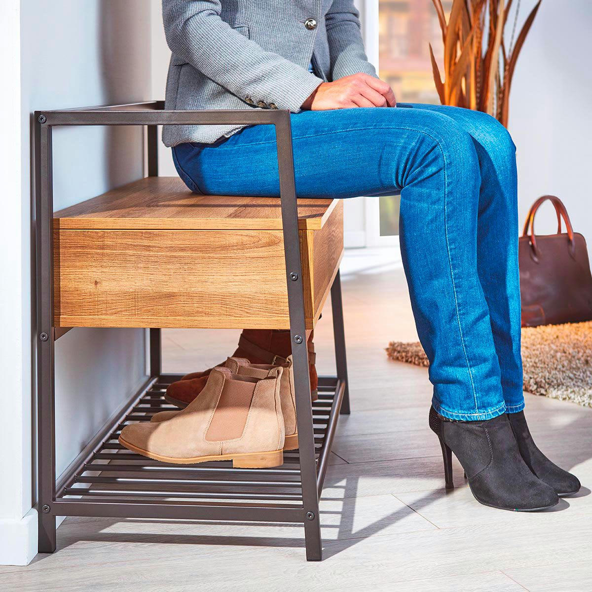 SELAH - Banc  à chaussures avec coffre de rangement