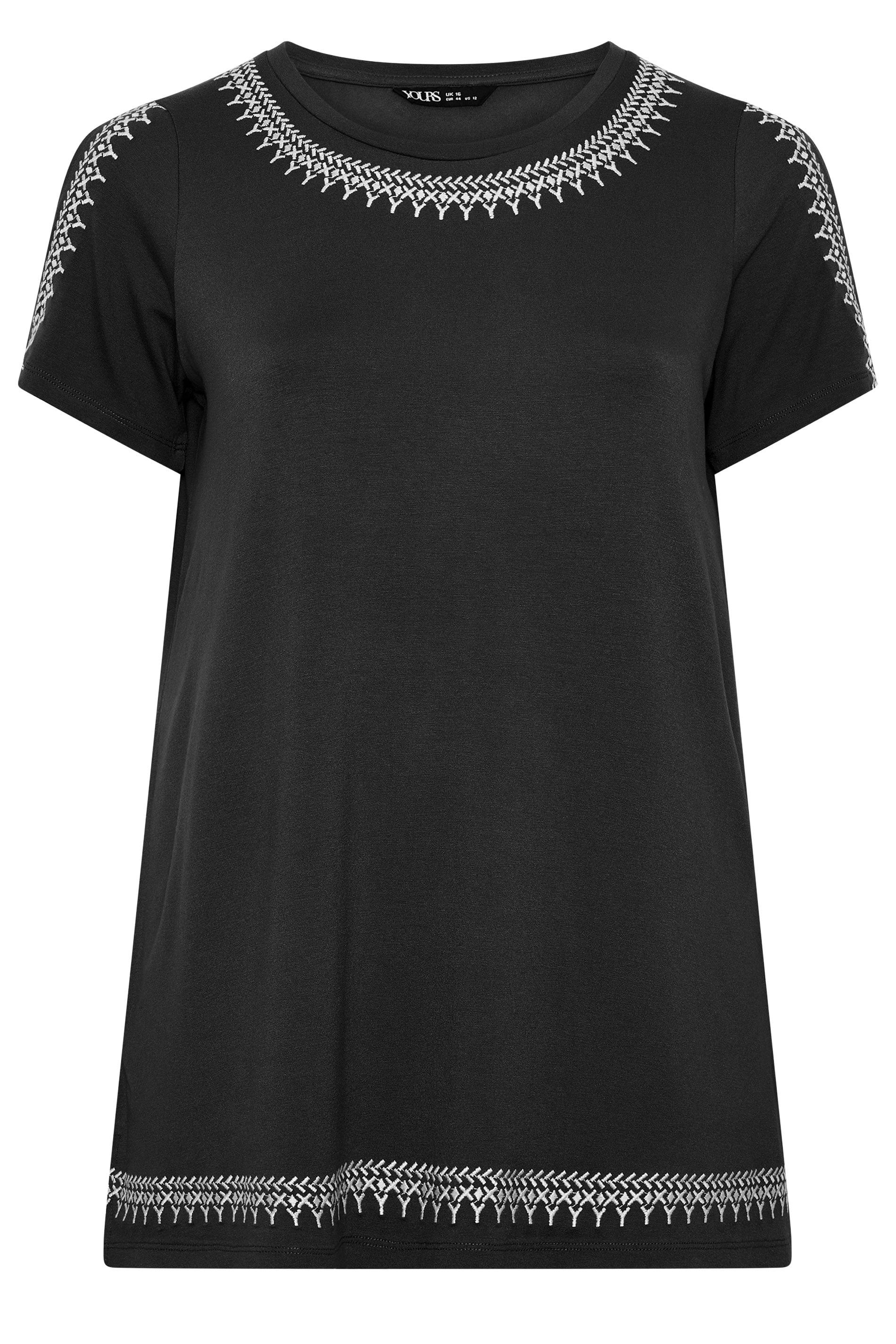 Yours Embroidered Cold Shoulder Top