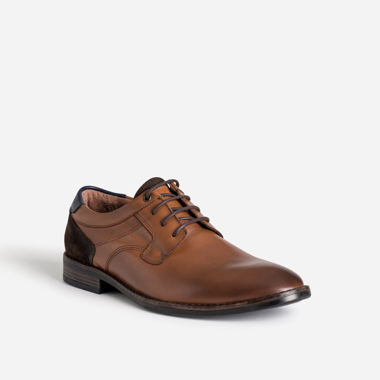 Derby camel cuir