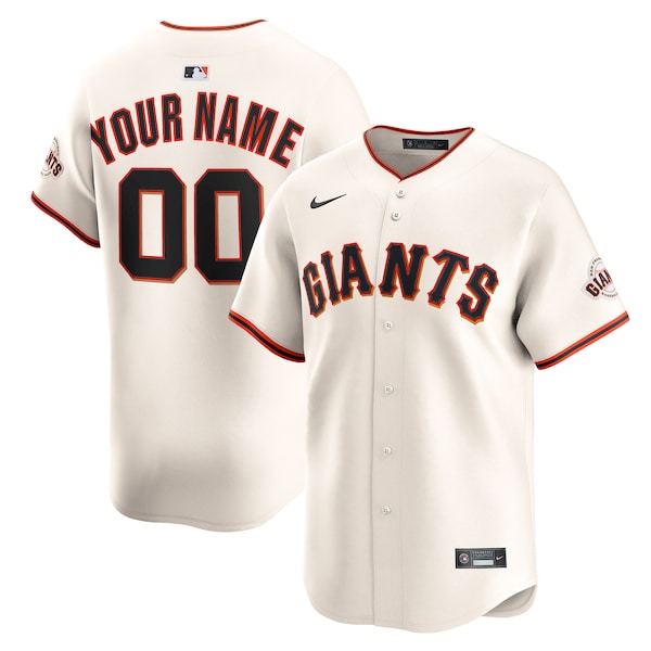 San Francisco Giants Nike Home Limited Custom Jersey - Cream