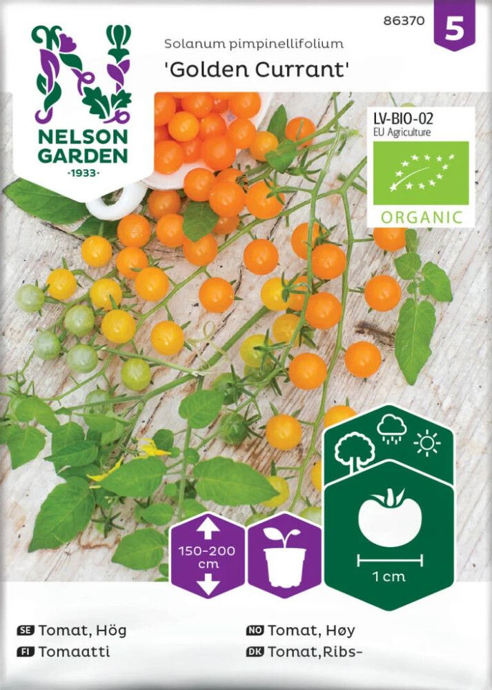 GRØNNSAKSFRØ NELSON GARDEN DRUETOMAT GOLDEN CURRANT
