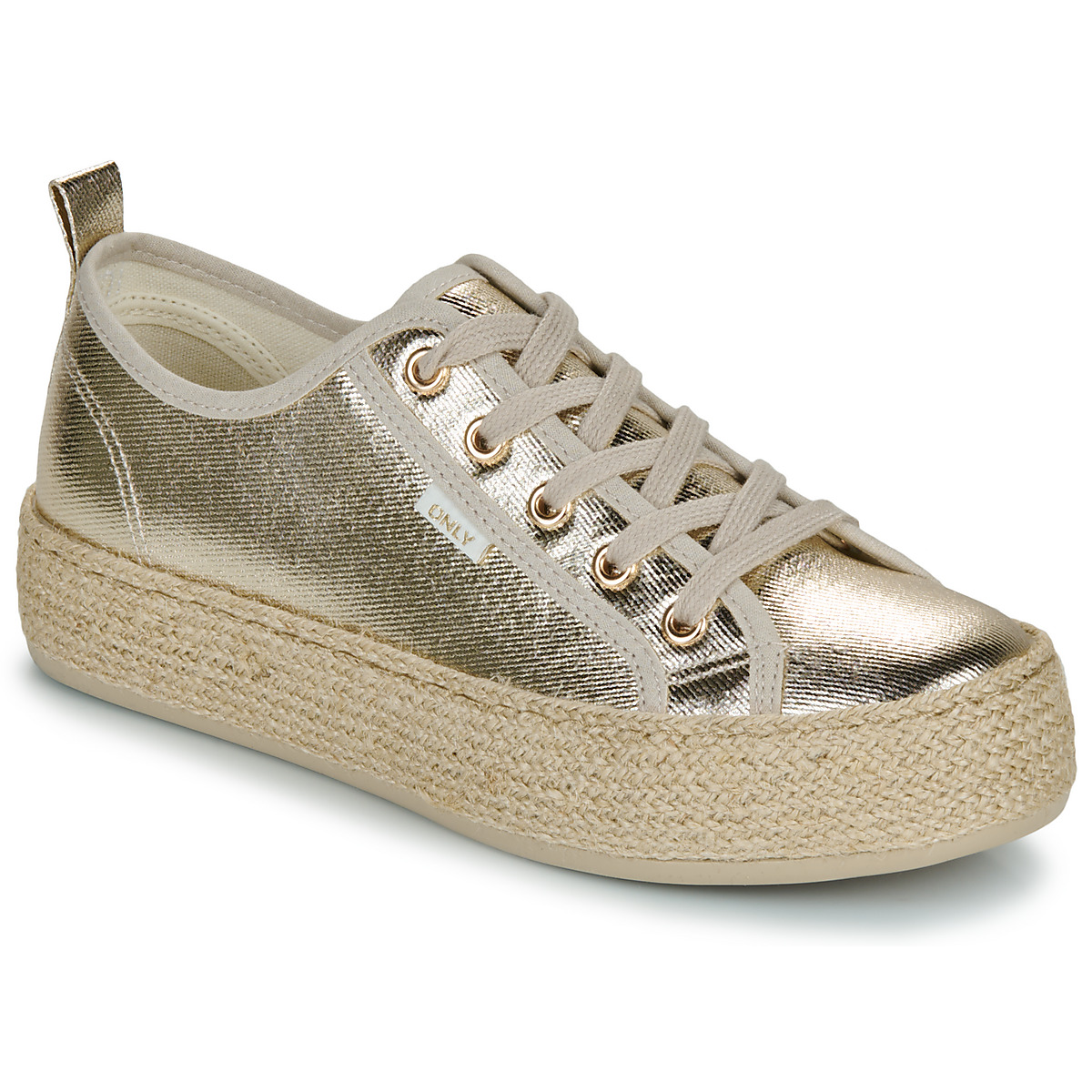 Only - ONLIDA-1 LACE UP ESPADRILLE SNEAKER - Gold