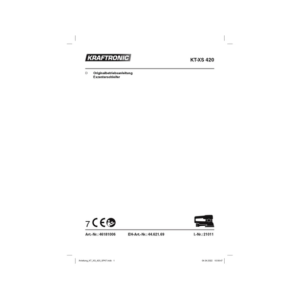 Exzenterschleifer »Kraftronic«, 420 W, KT-XS 420