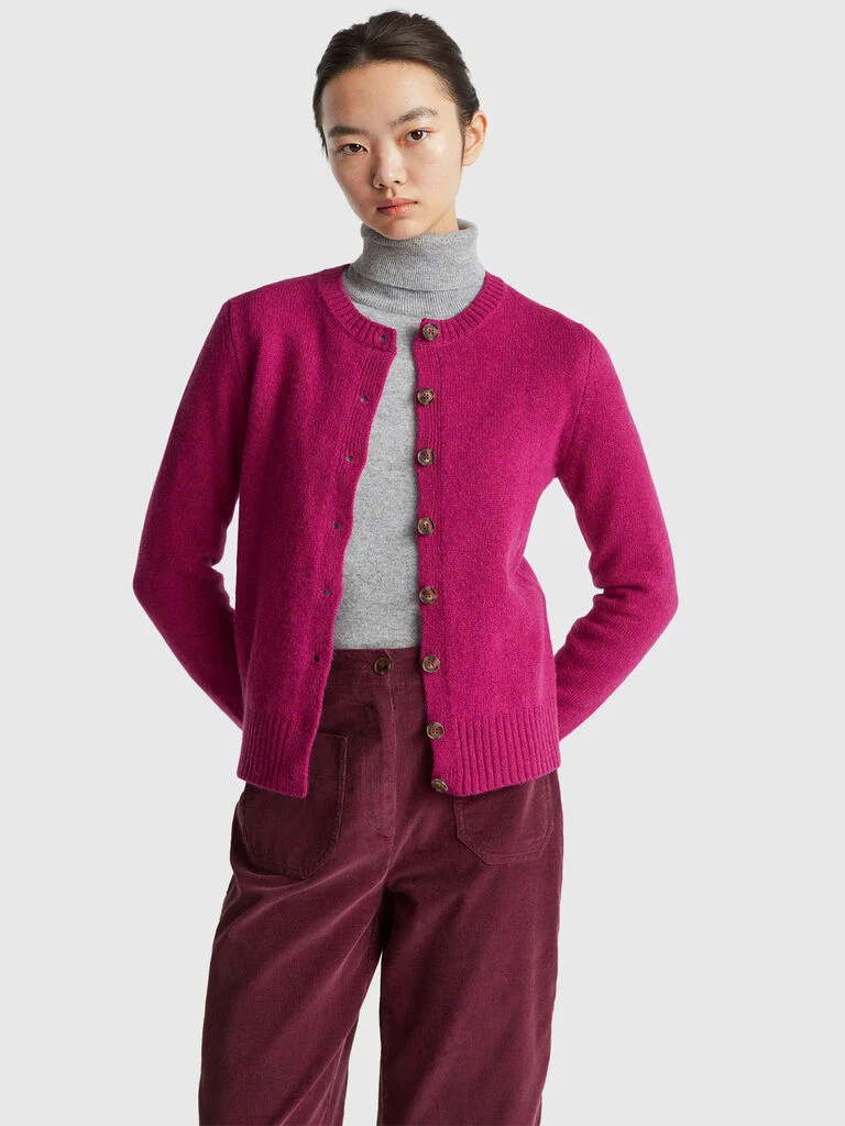 Cardigan in pure Shetland wool