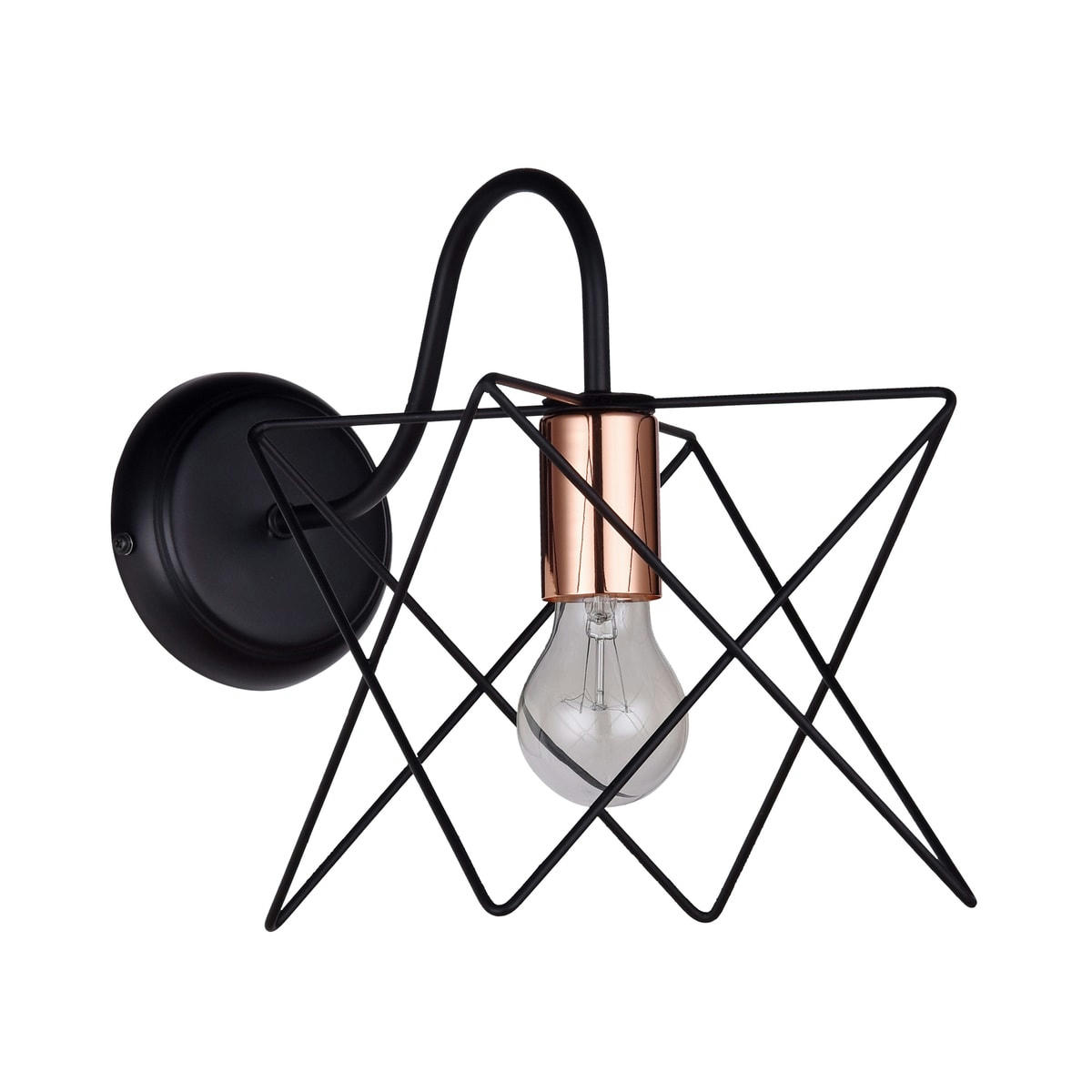 ORLANDO - Applique murale en métal noir