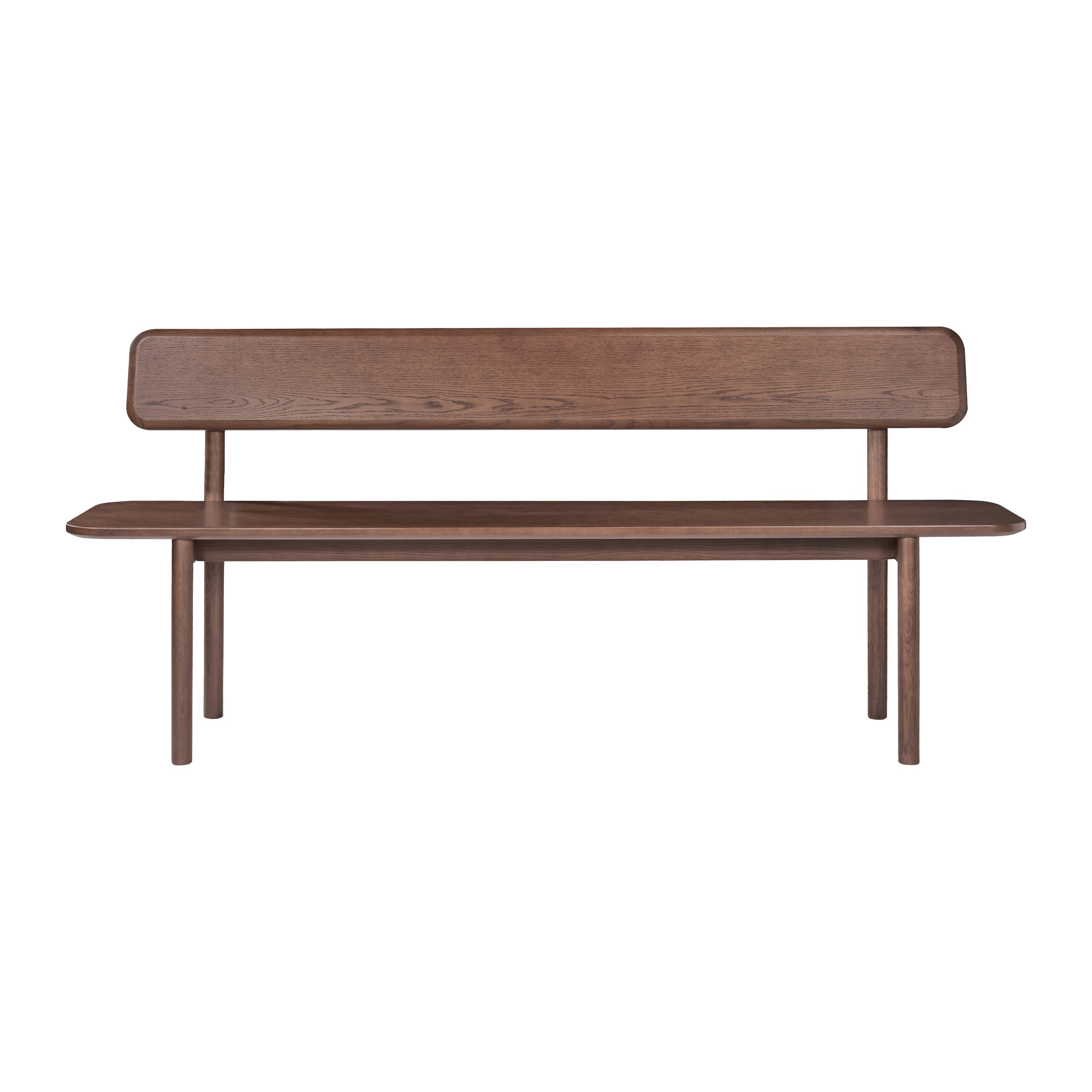 by fonQ Brinn Eetkamerbank met Rugleuning 180 cm - Walnoot