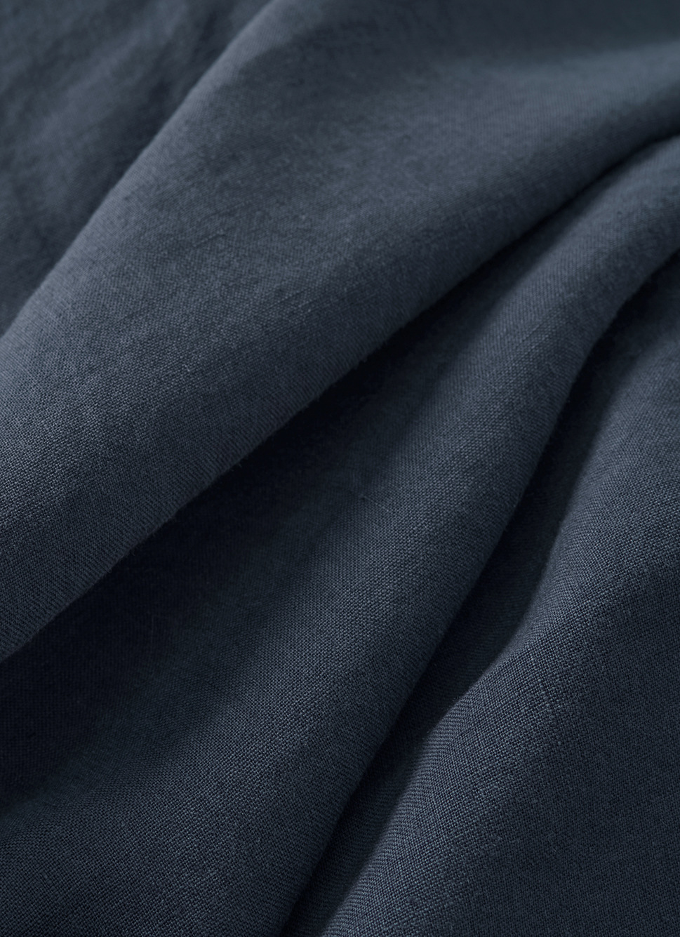 DRAP HOUSSE EN LIN LAVÉ UNI 165GR BLEU DENIM