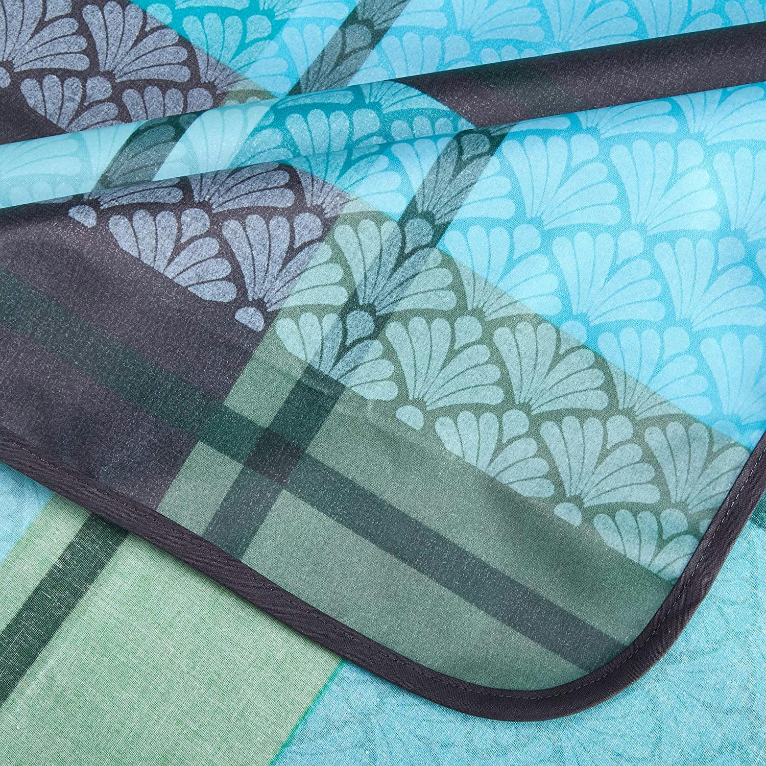 PALM - Nappe en coton enduit PVC azur 160x300 cm