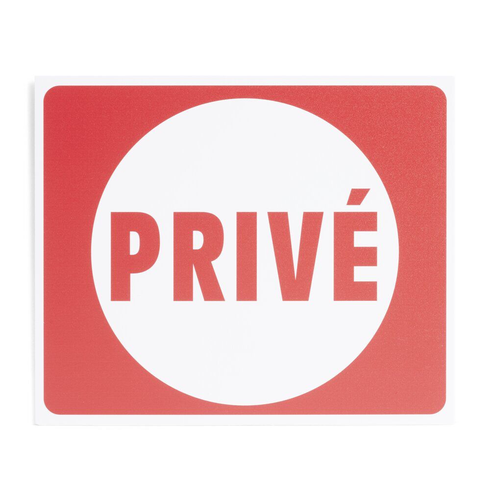 Plaque signalétique "Privé" - 24x20 cm