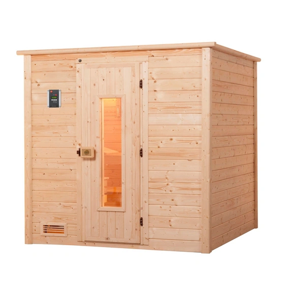 Massivholzsauna »BERGEN«, BxHxT: 195,5 cm x 205 cm x 195 cm