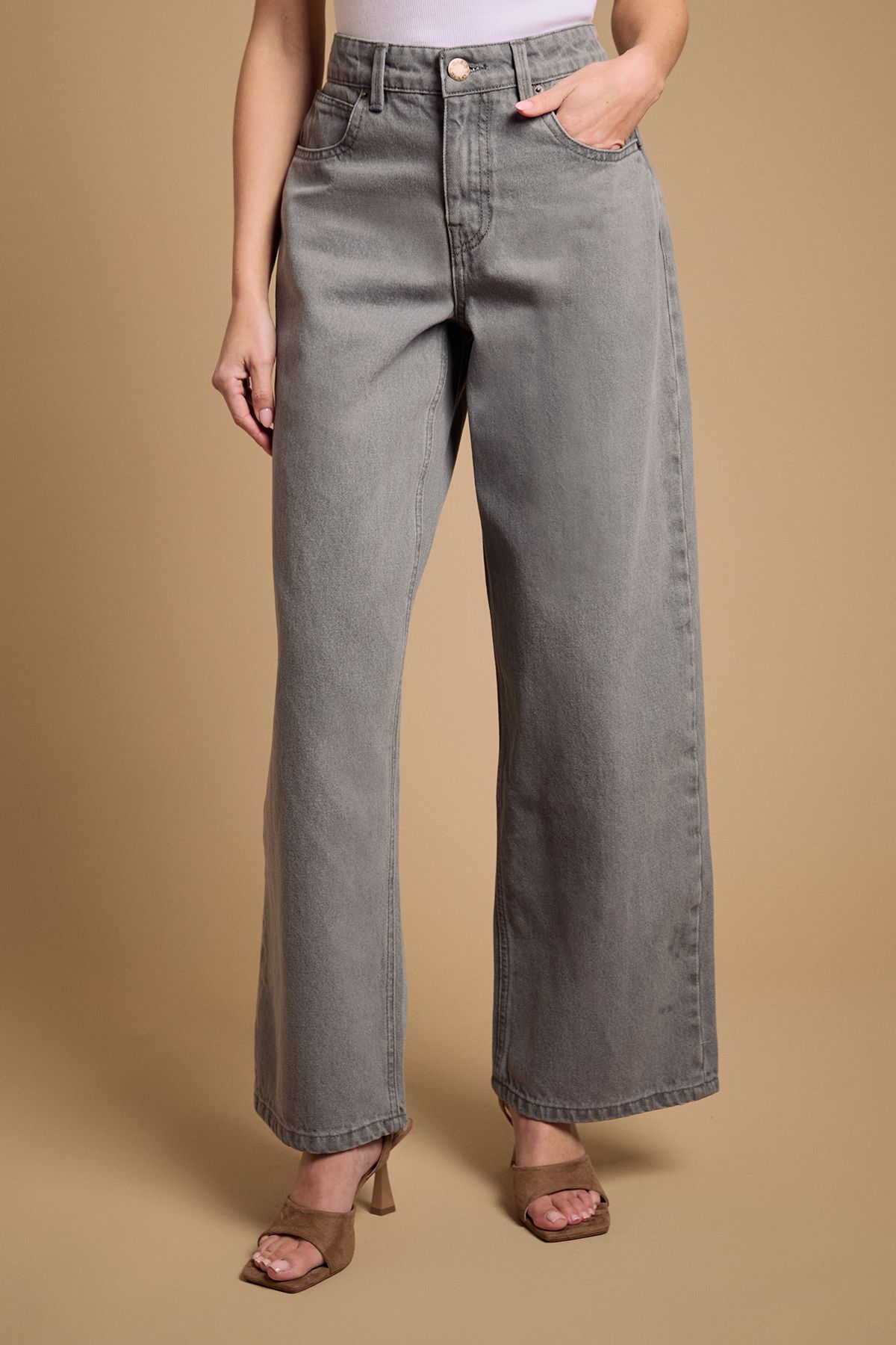 Oasis Straight Leg Western Look Jean