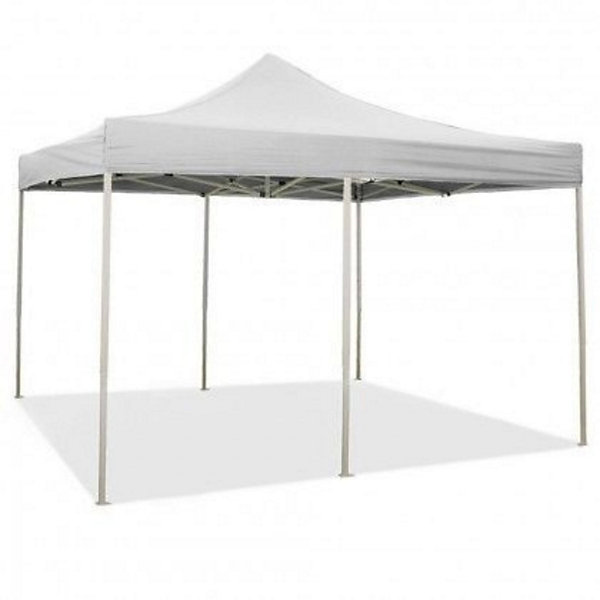 Gazebo pliable pliable 3x6 Blanc recouvert de PVC imperméable